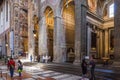 Interior of Basilica of Santa Croce Holy Cross in Florence, It Royalty Free Stock Photo